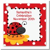 Modern Ladybug Red - Personalized Baby Shower Card Stock Favor Tags