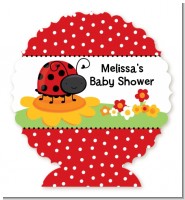 Modern Ladybug Red - Personalized Baby Shower Centerpiece Stand