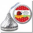 Modern Ladybug Red - Hershey Kiss Baby Shower Sticker Labels thumbnail