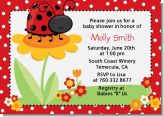 Modern Ladybug Red - Baby Shower Invitations