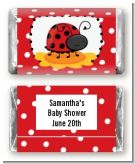 Modern Ladybug Red - Personalized Baby Shower Mini Candy Bar Wrappers