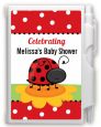 Modern Ladybug Red - Baby Shower Personalized Notebook Favor thumbnail