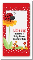 Modern Ladybug Red - Custom Rectangle Baby Shower Sticker/Labels