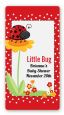 Modern Ladybug Red - Custom Rectangle Baby Shower Sticker/Labels thumbnail