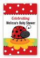 Modern Ladybug Red - Custom Large Rectangle Baby Shower Sticker/Labels thumbnail
