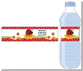 Modern Ladybug Red - Personalized Baby Shower Water Bottle Labels