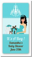 Modern Mommy Crib It's A Boy - Custom Rectangle Baby Shower Sticker/Labels