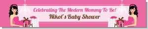 Modern Mommy Crib It's A Girl - Personalized Baby Shower Banners