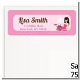 Modern Mommy Crib It's A Girl - Baby Shower Return Address Labels thumbnail