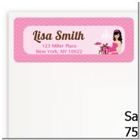 Modern Mommy Crib It's A Girl - Baby Shower Return Address Labels