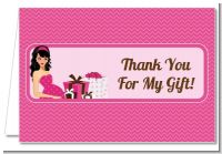 Modern Mommy Crib It's A Girl - Baby Shower Thank You Cards