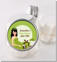 Modern Mommy Crib Neutral - Personalized Baby Shower Candy Jar