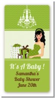 Modern Mommy Crib Neutral - Custom Rectangle Baby Shower Sticker/Labels