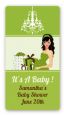 Modern Mommy Crib Neutral - Custom Rectangle Baby Shower Sticker/Labels thumbnail
