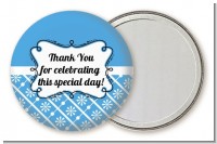 Modern Thatch Blue - Personalized Pocket Mirror Favors