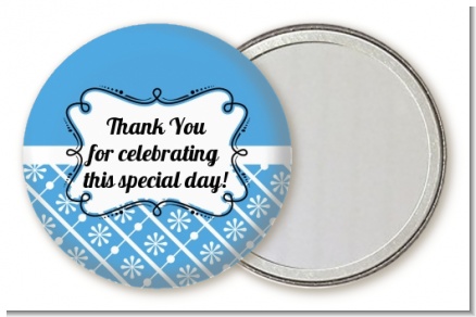 Modern Thatch Blue - Personalized  Pocket Mirror Favors