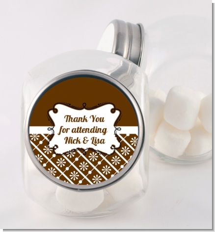 Modern Thatch Brown - Personalized  Candy Jar