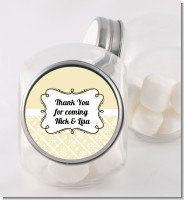Modern Thatch Cream - Personalized Candy Jar