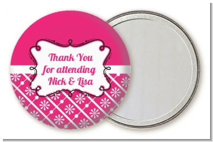 Modern Thatch Fuschia - Personalized  Pocket Mirror Favors