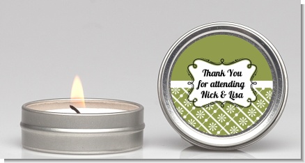 Modern Thatch Green -  Candle Favors
