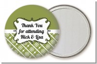 Modern Thatch Green - Personalized Pocket Mirror Favors
