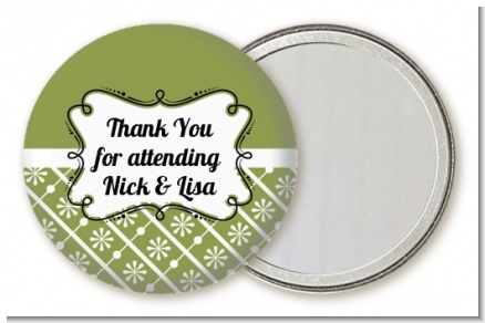 Modern Thatch Green - Personalized  Pocket Mirror Favors