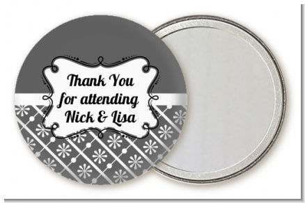 Modern Thatch Grey - Personalized  Pocket Mirror Favors