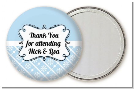 Modern Thatch Light Blue - Personalized  Pocket Mirror Favors
