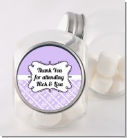 Modern Thatch Lilac - Personalized Candy Jar
