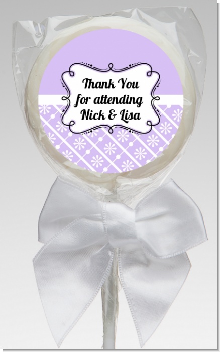 Modern Thatch Lilac - Personalized  Lollipop Favors