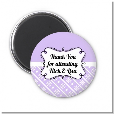 Modern Thatch Lilac - Personalized  Magnet Favors