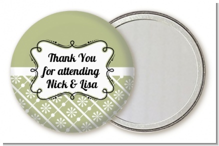 Modern Thatch Olive - Personalized  Pocket Mirror Favors