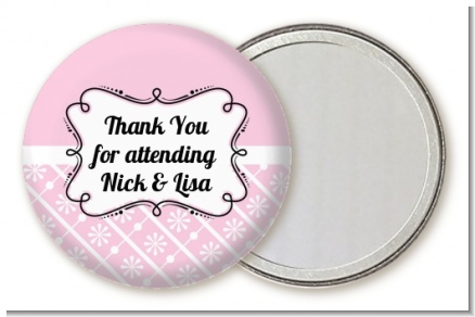 Modern Thatch Pink - Personalized  Pocket Mirror Favors