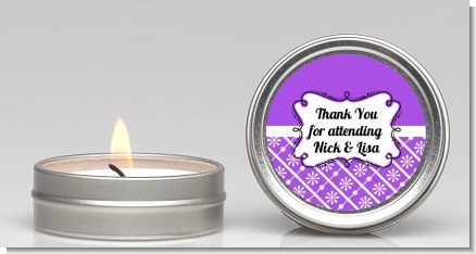 Modern Thatch Purple -  Candle Favors
