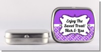 Modern Thatch Purple - Personalized Mint Tins