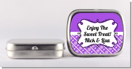 Modern Thatch Purple - Personalized  Mint Tins