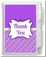 Modern Thatch Purple - Personalized Notebook Favor