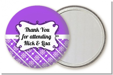 Modern Thatch Purple - Personalized  Pocket Mirror Favors