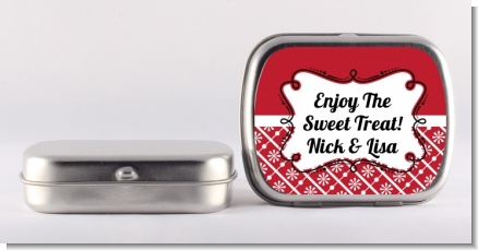 Modern Thatch Red - Personalized  Mint Tins