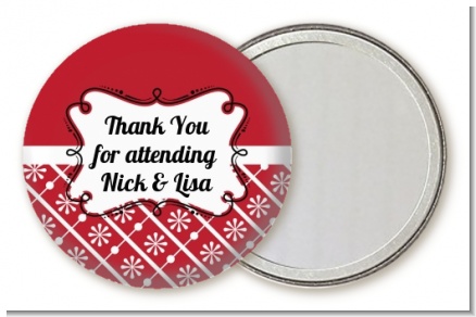 Modern Thatch Red - Personalized  Pocket Mirror Favors
