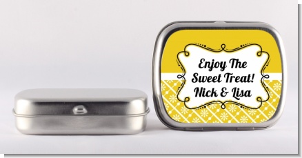 Modern Thatch Yellow - Personalized  Mint Tins