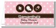 Modern Baby Girl Pink Polka Dots - Personalized Baby Shower Place Cards thumbnail