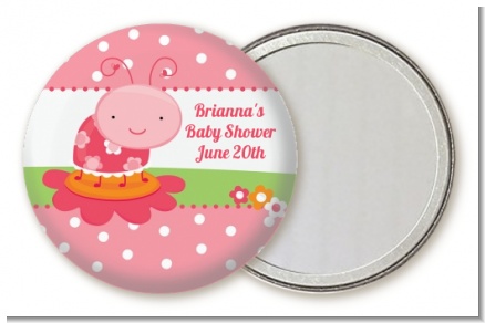 Modern Ladybug Pink - Personalized Birthday Party Pocket Mirror Favors