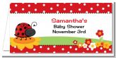 Modern Ladybug Red - Personalized Baby Shower Place Cards
