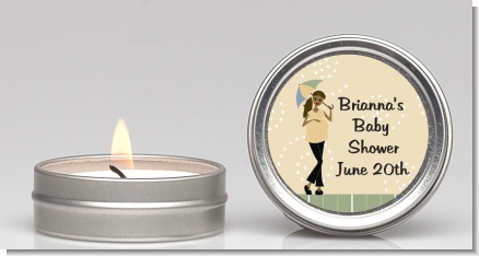 Mod Mom African American - Baby Shower Candle Favors