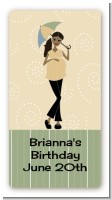 Mod Mom African American - Custom Rectangle Baby Shower Sticker/Labels