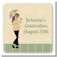 Mod Mom - Square Personalized Baby Shower Sticker Labels thumbnail