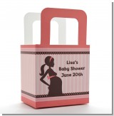 Mommy Silhouette It's a Girl - Personalized Baby Shower Favor Boxes