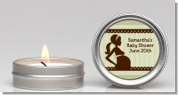 Mommy Silhouette It's a Baby - Baby Shower Candle Favors