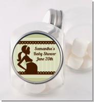 Mommy Silhouette It's a Baby - Personalized Baby Shower Candy Jar